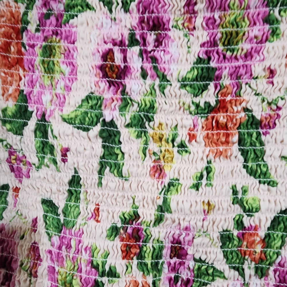 Janie and Jack Floral Puff Sleeve Blouse - Picture 3 of 4